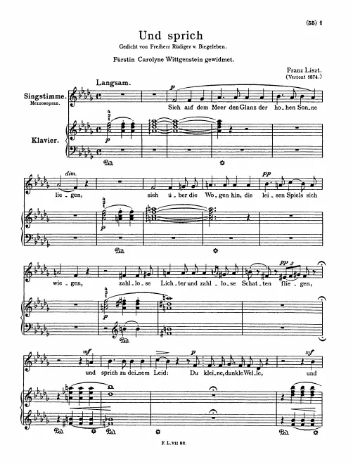 First page of Und sprich