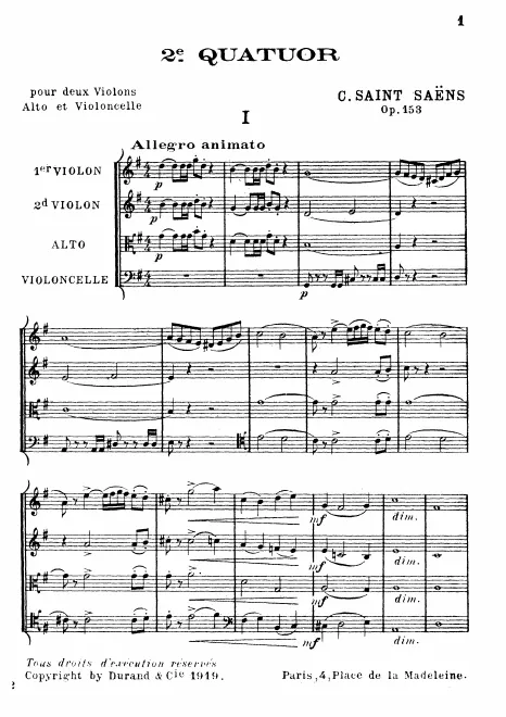 First page of String Quartet No.2