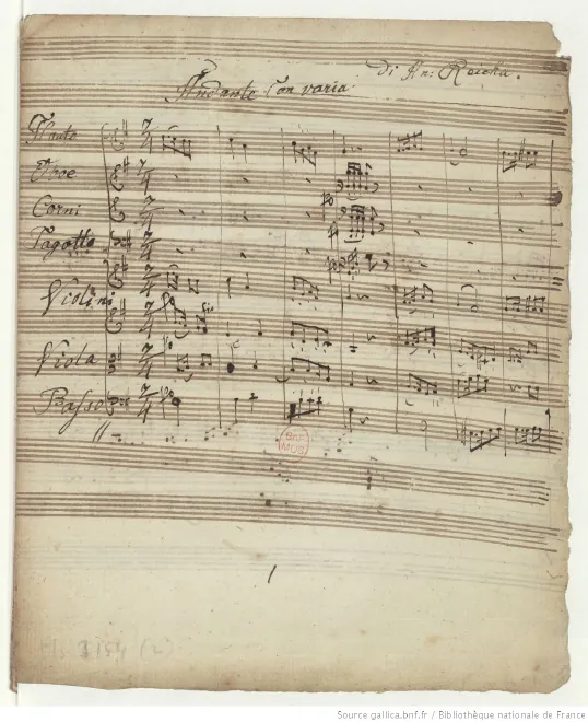 First page of Variations on 'Blühe liebes Veilchen'