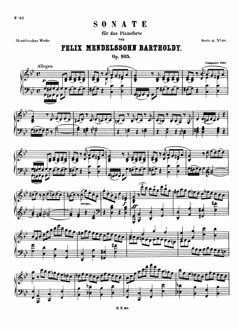 First page of Piano Sonata No.2
