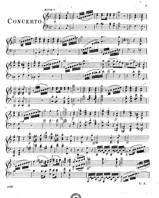 First page of Piano Concerto