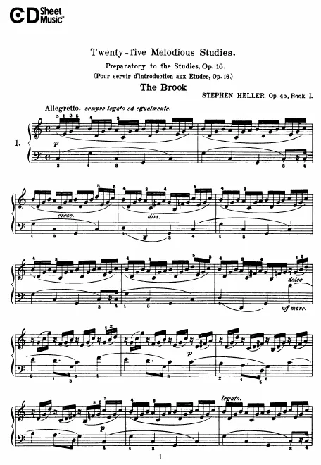 First page of 25 Etudes mélodiques