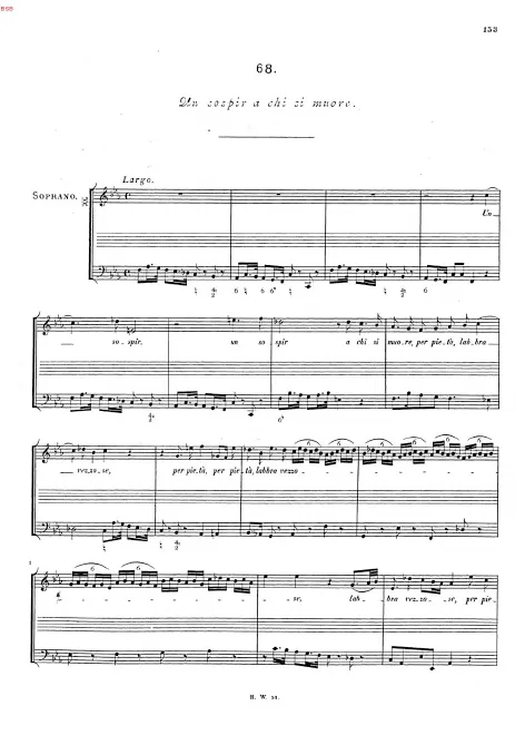 First page of Un sospir a chi si muore