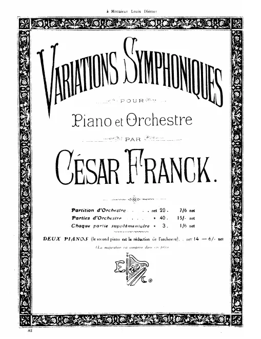 First page of Variations symphoniques