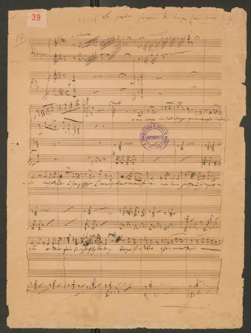 First page of Le petit joueur de harpe