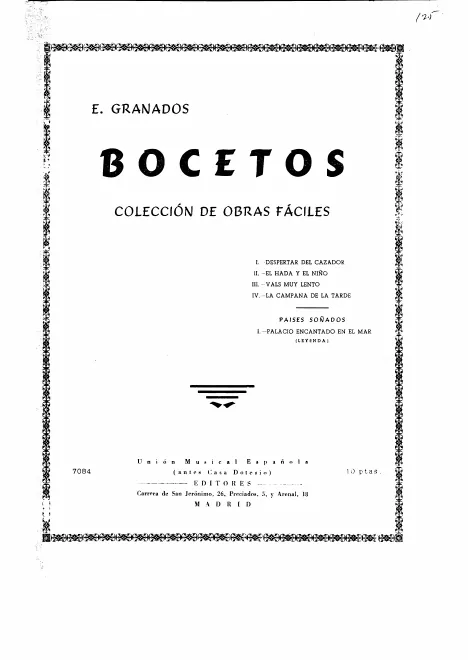 First page of Bocetos