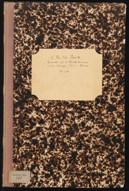 First page of Flute Concerto in D minor