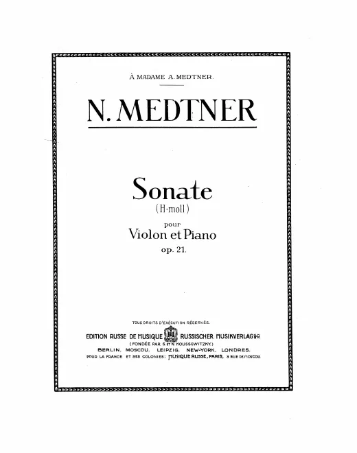 First page of Violin Sonata No.1