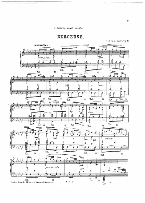 First page of Berceuse, Op.6