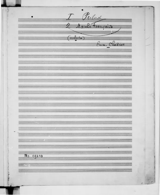 First page of Prélude pastoral