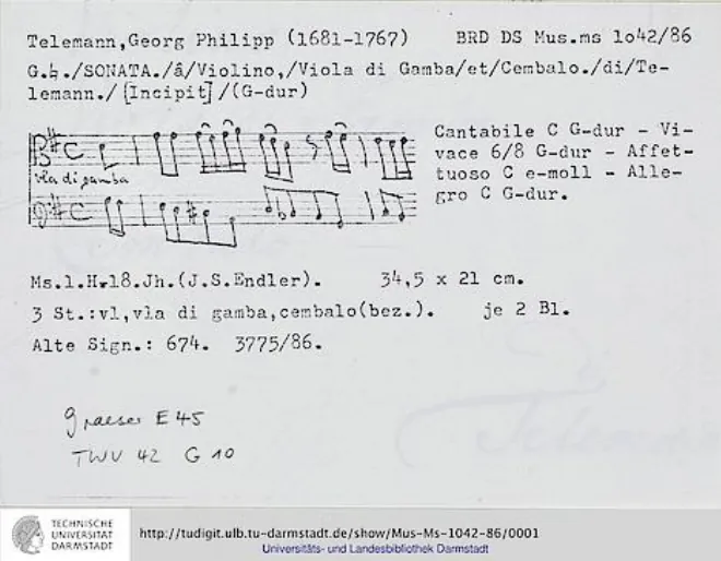 First page of Trio Sonata