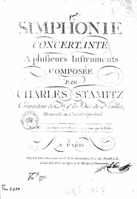First page of Sinfonia concertante No.1