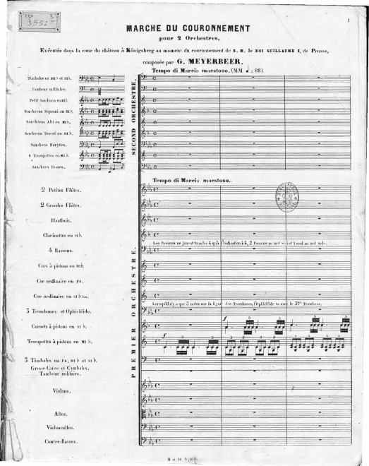 First page of Krönungsmarsch