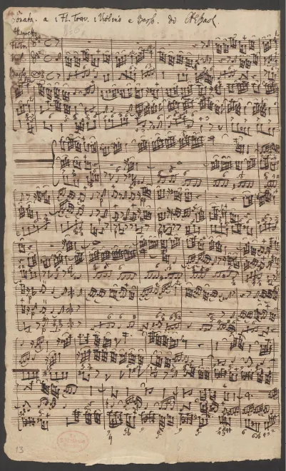 First page of Sonata in A major