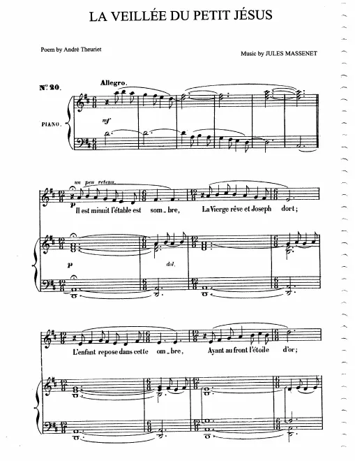 First page of La veillée de petit Jésus