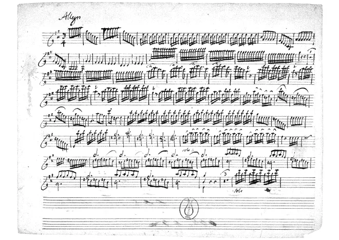 First page of Violin Concerto in A major