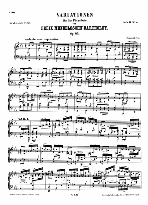 First page of Variations
