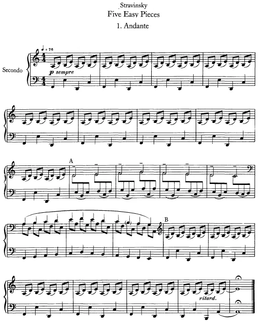 First page of 5 Easy Pieces