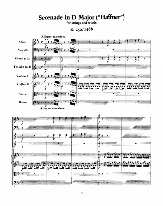 First page of Serenade