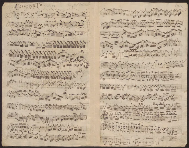 First page of Violin Concerto in A minor