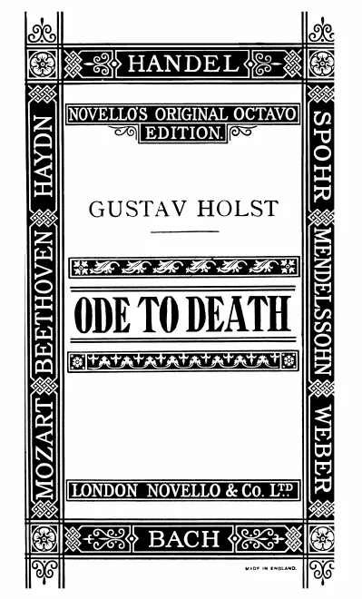 First page of Ode to Death