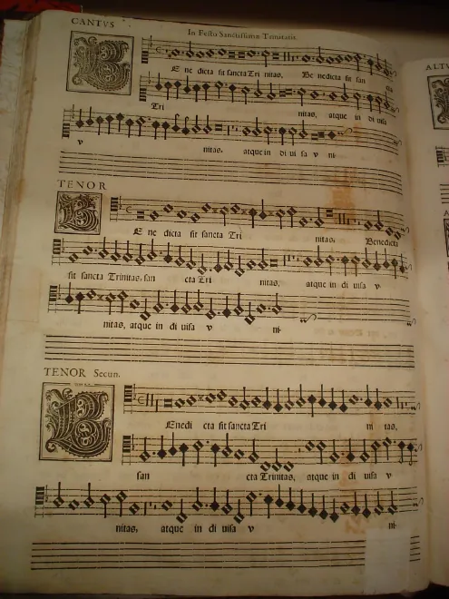 First page of Benedicta sit sancta Trinitas