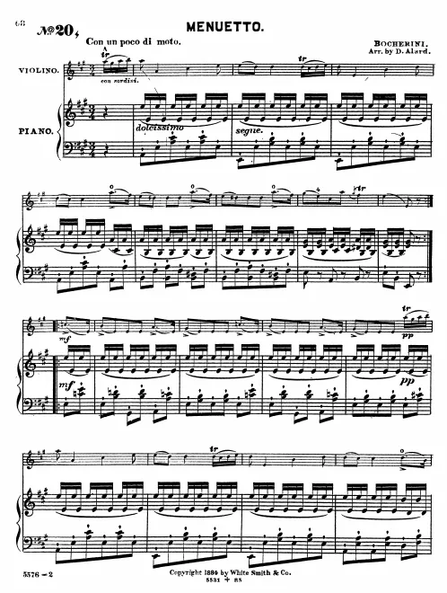 First page of String Quintet in E major
