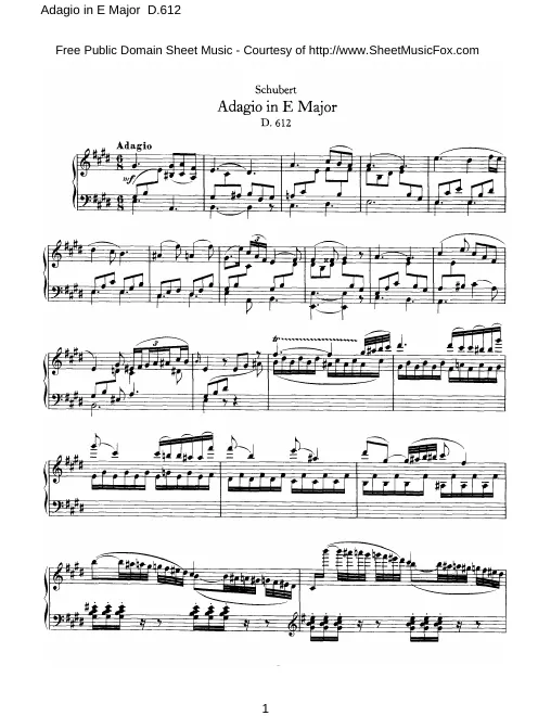 First page of Adagio in E major