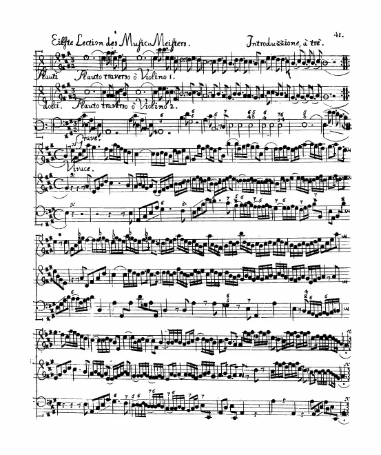 First page of Trio Sonata