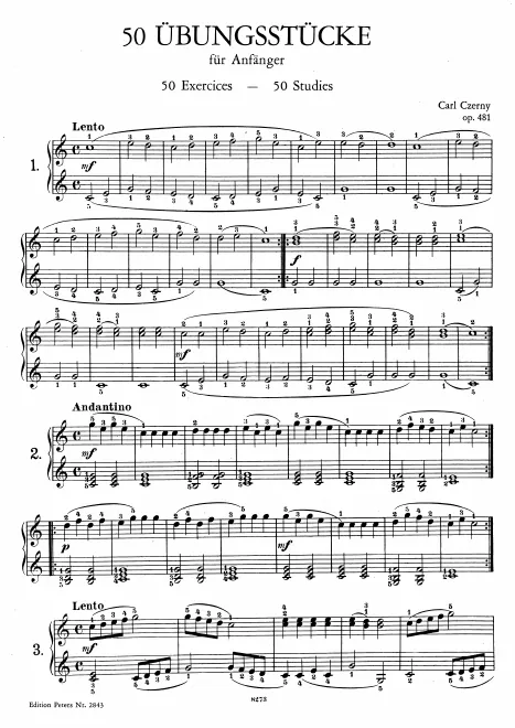 First page of 50 Übungsstücke für Anfänger