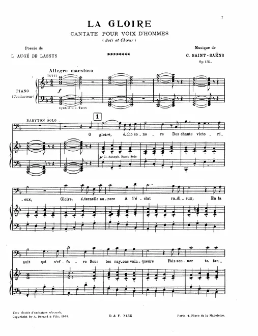 First page of La gloire