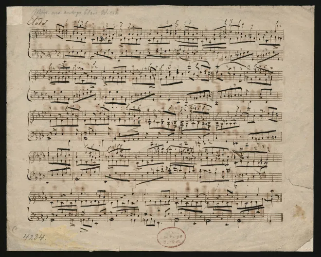 First page of Etude in A-flat major