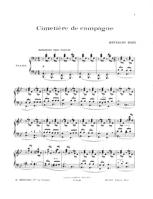 First page of Cimetière de Campagne