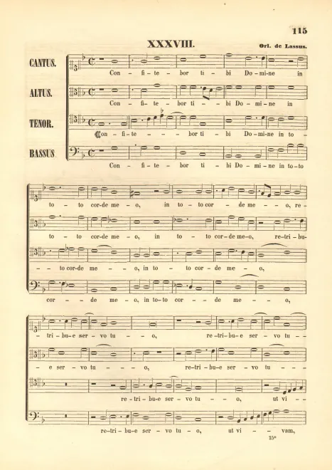 First page of Confitebor tibi, Domine
