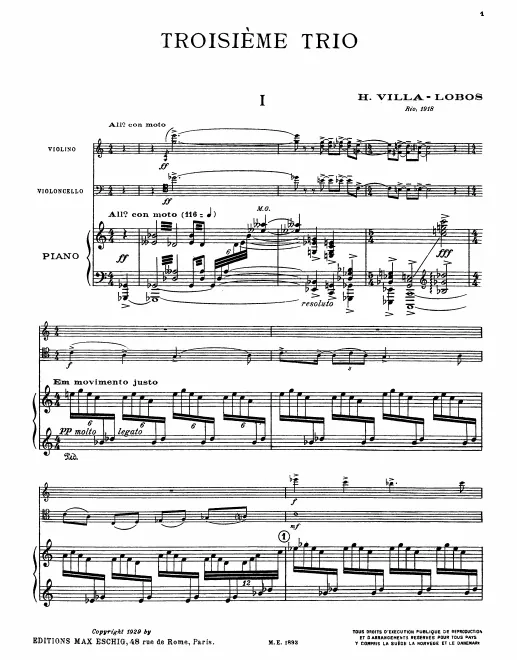 First page of Piano Trio No.3
