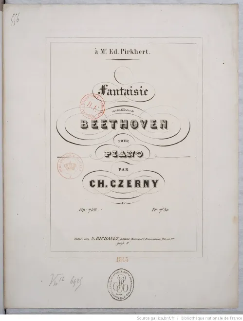 First page of Fantaisie sur des mélodies de Beethoven