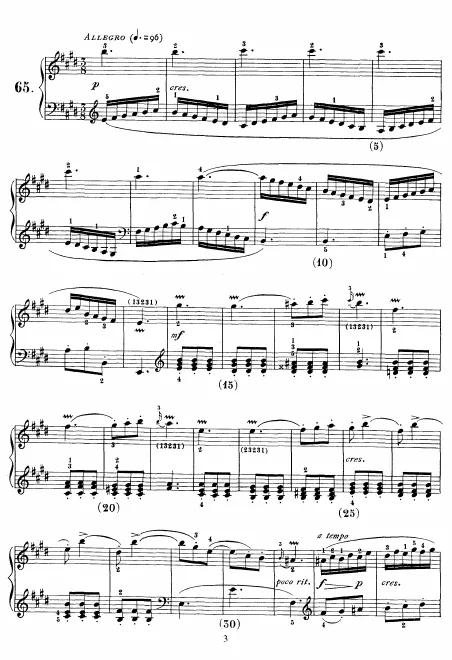 First page of Keyboard Sonata in E major