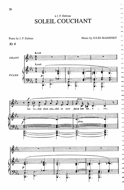 First page of Soleil couchant