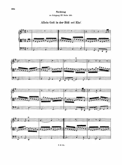 First page of Allein Gott in der Höh sei Ehr