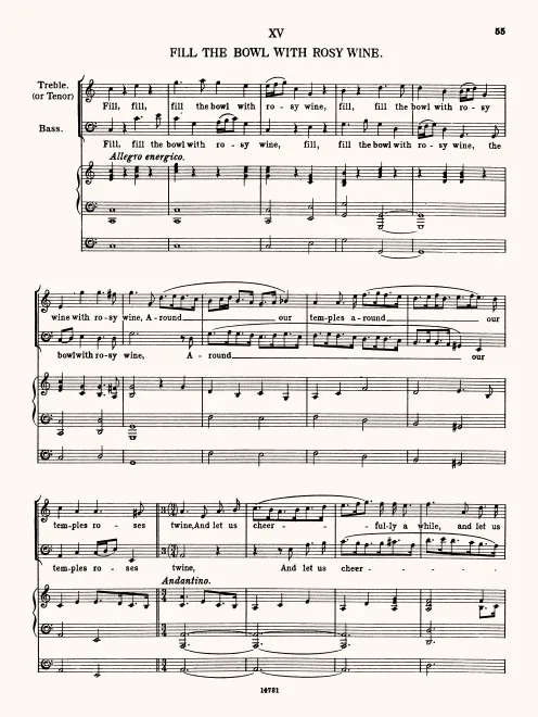 First page of Fill the Bowl with Rosy Wine