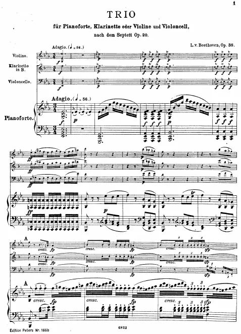 First page of Piano Trio No.8