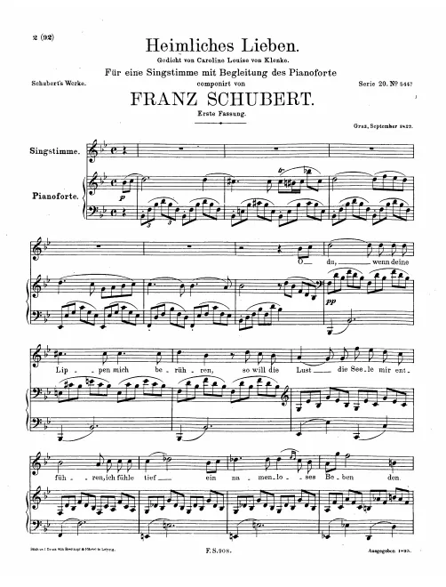 First page of Heimliches Lieben