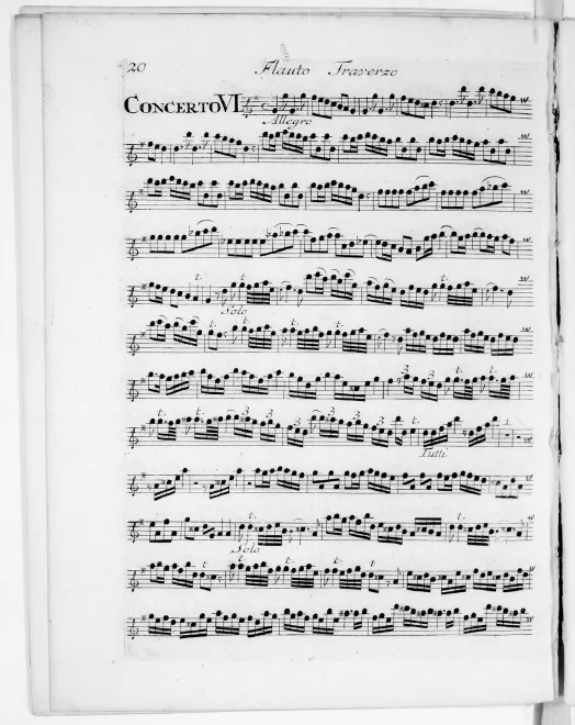 First page of Flute Concerto in G major