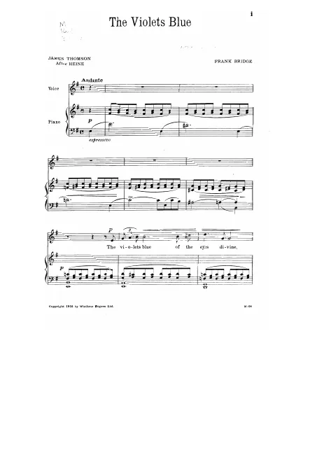 First page of The Violets Blue