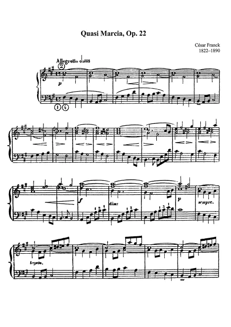 First page of Quasi Marcia