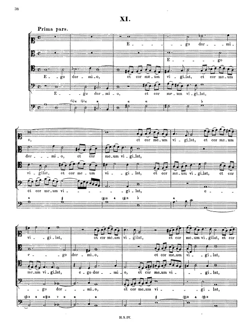 First page of Ego dormio et cor meum vigilat