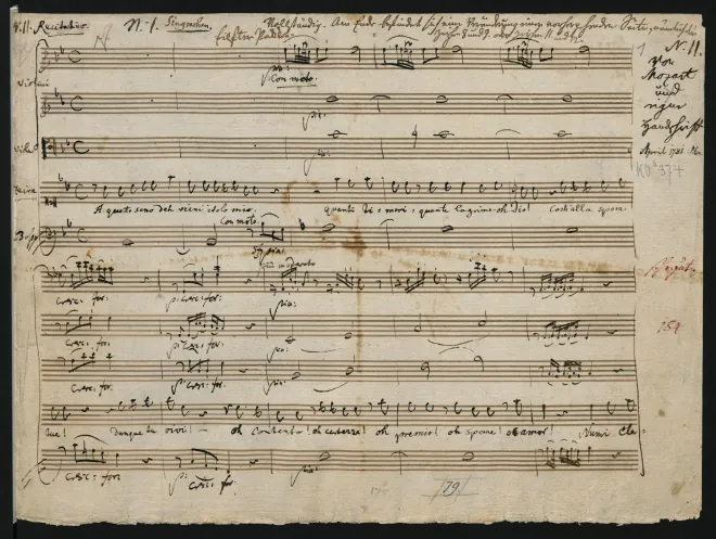 First page of A questo seno deh vieni