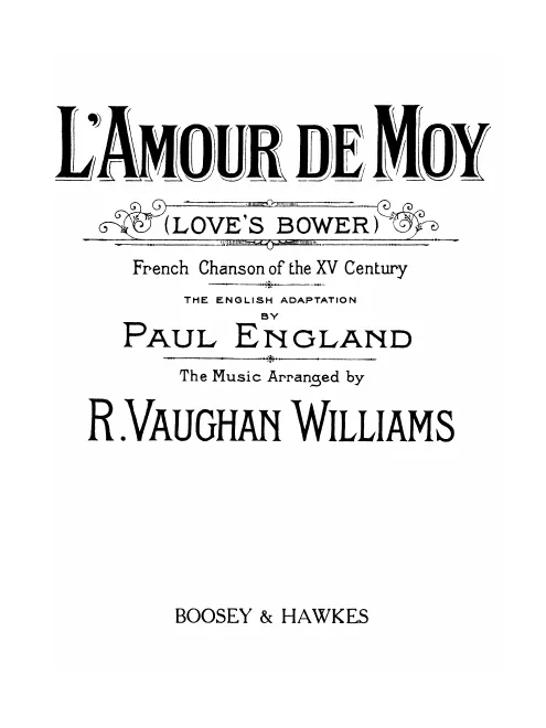 First page of L'amour de moy