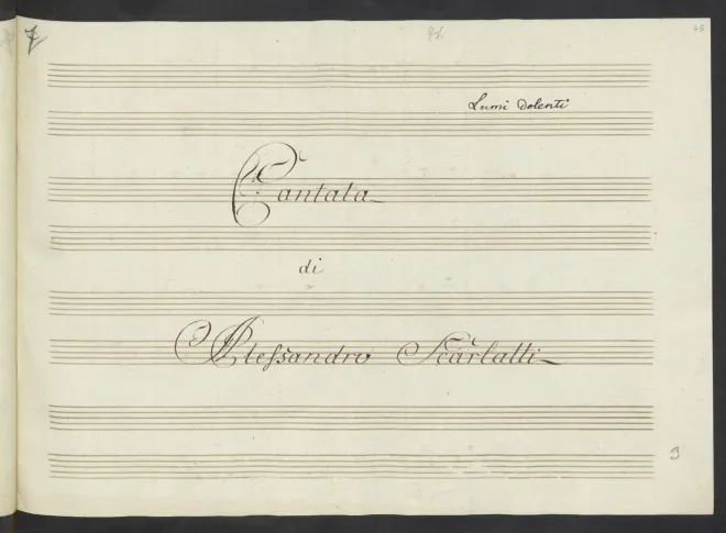 First page of Lumi, dolenti lumi, chiudetevi