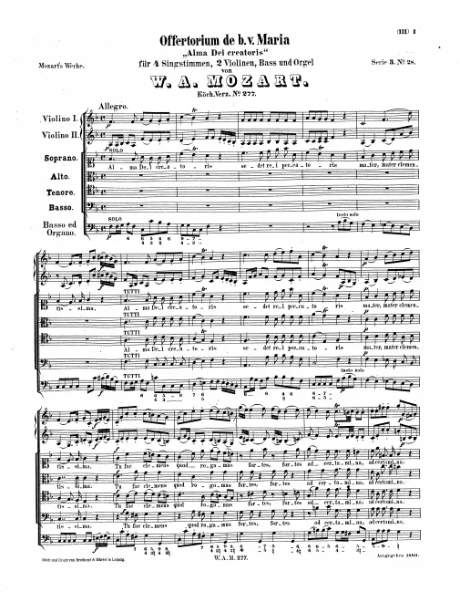 First page of Alma Dei creatoris
